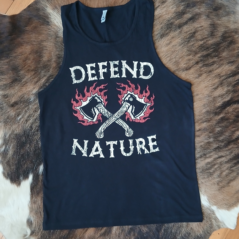 Defend Nature Black Tank Top By Agenda Trading Company